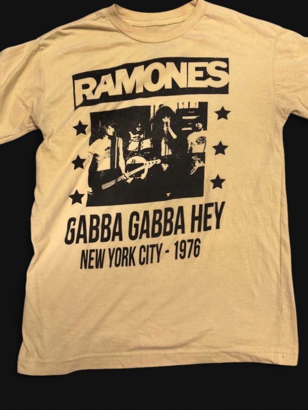 Ramones Gabba Gabba Hey Short Sleeve Tee - Cream